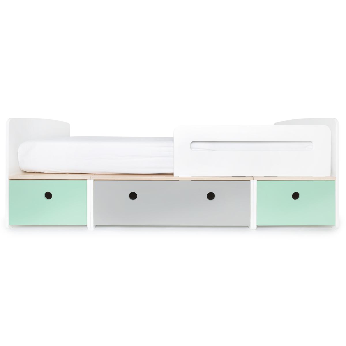 Lit évolutif 90x200cm COLORFLEX Abitare Kids mint-pearl grey-mint  