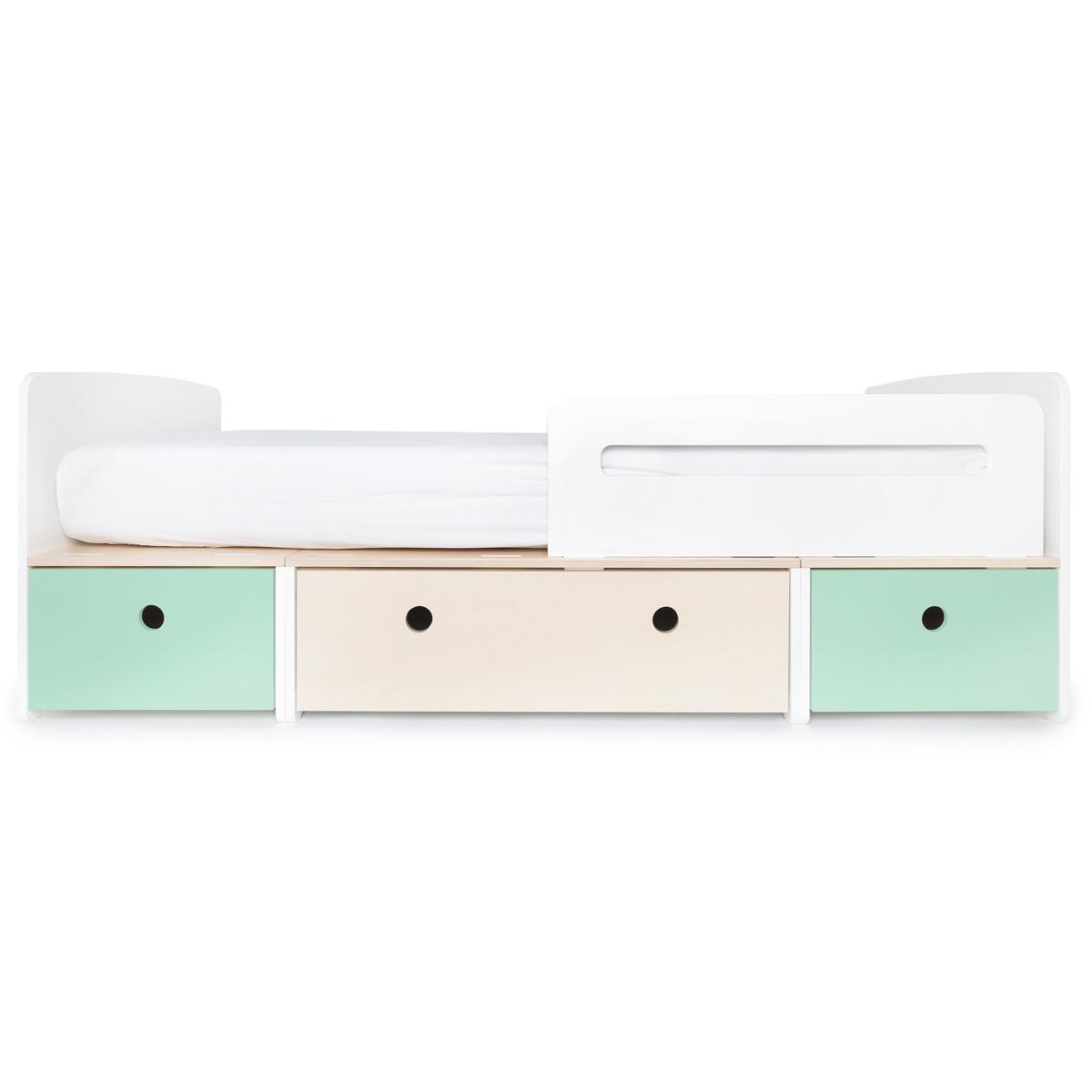Lit évolutif 90x200cm COLORFLEX Abitare Kids mint-white wash-mint  