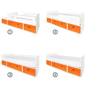 Lit évolutif 90x200cm COLORFLEX pure orange