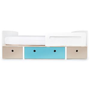 Lit évolutif 90x200cm COLORFLEX warm grey-paradise blue-warm grey 