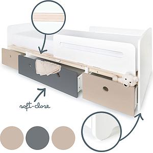 Lit évolutif 90x200cm COLORFLEX warm grey-space grey-warm grey