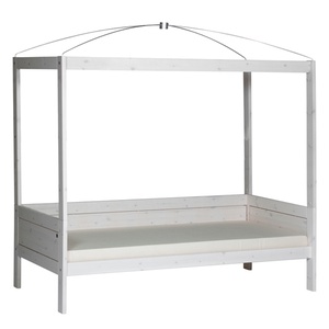 Lit évolutif baldaquin bas 90x200cm Lifetime blanchi