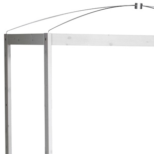Lit évolutif baldaquin bas 90x200cm Lifetime blanchi