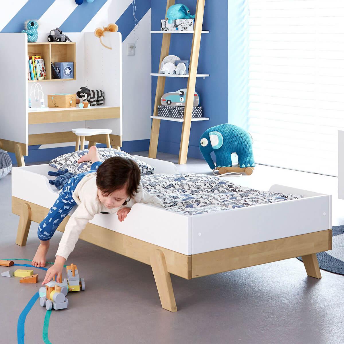 Lit évolutif bas 70x140cm Lifetime bouleau-blanc