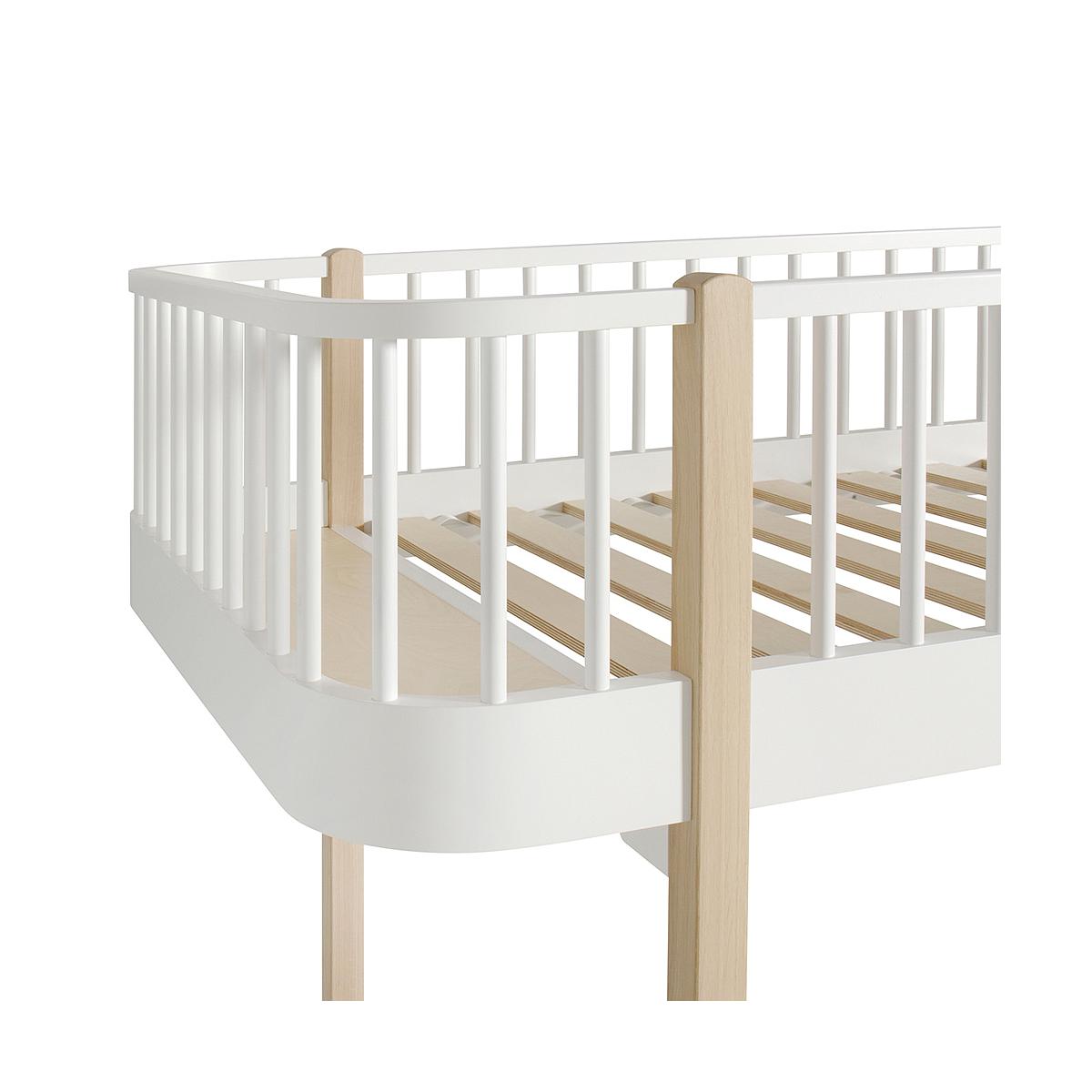 Lit évolutif mezzanine 90x200cm WOOD ORIGINAL Oliver Furniture blanc-chêne