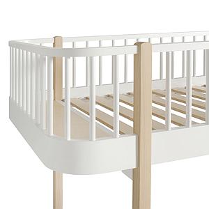 Lit évolutif mezzanine 90x200cm WOOD ORIGINAL Oliver Furniture blanc-chêne