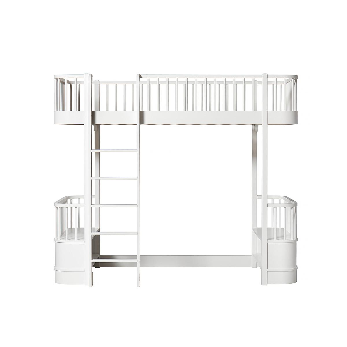 Lit évolutif mezzanine 90x200cm WOOD ORIGINAL Oliver Furniture blanc
