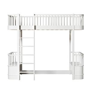 Lit évolutif mezzanine 90x200cm WOOD ORIGINAL Oliver Furniture blanc