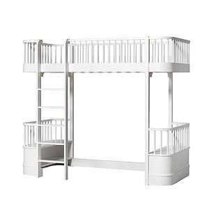 Lit évolutif mezzanine 90x200cm WOOD ORIGINAL Oliver Furniture blanc