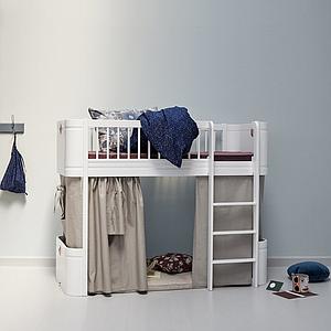 Lit évolutif mi hauteur 68x162cm WOOD MINI+ Oliver Furniture blanc