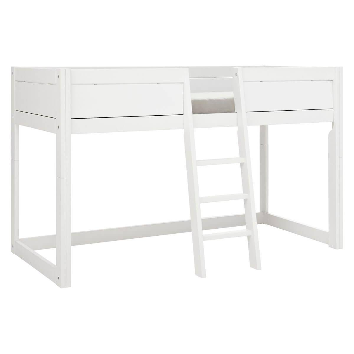 Lit évolutif-toit-rond 90x200cm sommier LUXE 4 EN 1 Lifetime blanc