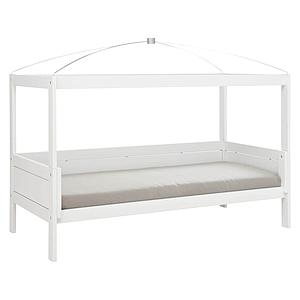 Lit évolutif-toit-rond 90x200cm sommier LUXE 4 EN 1 Lifetime blanc