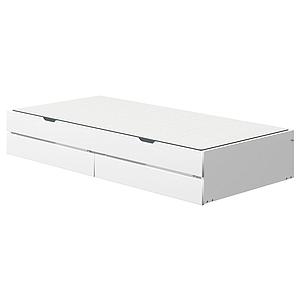 Lit gigogne-2 tiroirs 200cm NOR Flexa blanc