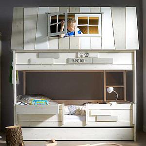 Lit gigogne 90x200cm Lifetime blanchi