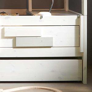 Lit gigogne 90x200cm Lifetime blanchi