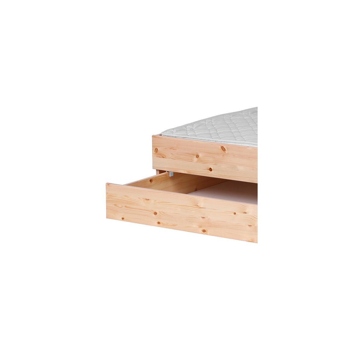 Lit gigogne avec 2 tiroirs pour lit classic naturel 90x200 cm by Flexa