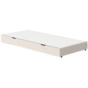 Lit gigogne avec pieds pliants sur roulettes pour lit 90x200cm CLASSIC by Flexa blanchi