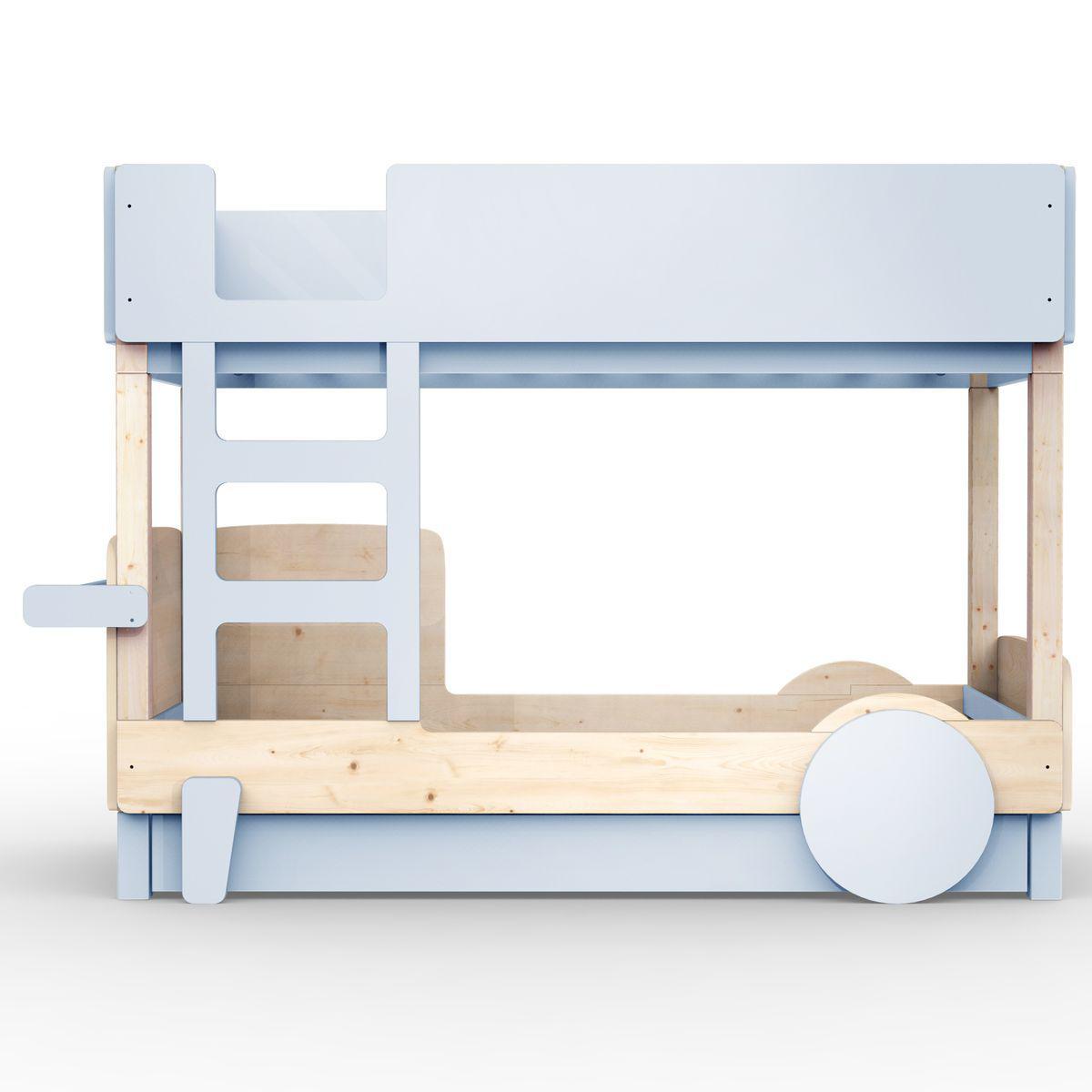 Lit gigogne DISCOVERY Mathy by Bols bleu poudré