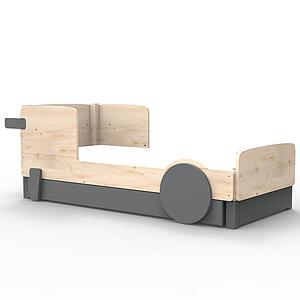 Lit gigogne DISCOVERY Mathy by Bols gris basalte