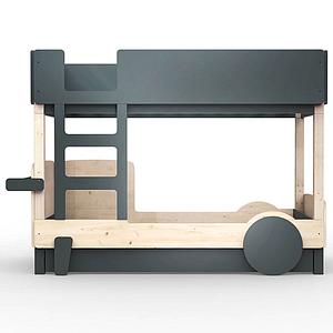 Lit gigogne DISCOVERY Mathy by Bols gris basalte