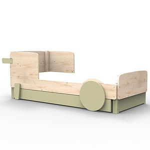 Lit gigogne DISCOVERY Mathy by Bols gris mousse