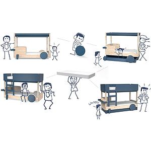 Lit gigogne DISCOVERY Mathy by Bols rose très clair