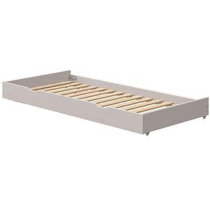 Lit gigogne pieds rabattables 90x190cm CLASSIC Flexa grey washed