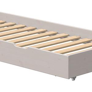 Lit gigogne pieds rabattables 90x190cm CLASSIC Flexa grey washed