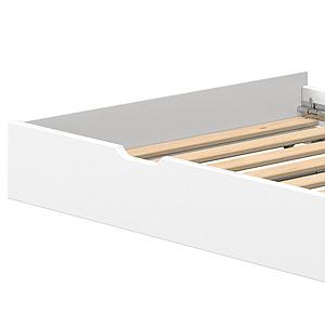 Lit gigogne roulettes-pieds 90x190cm WHITE Flexa blanc