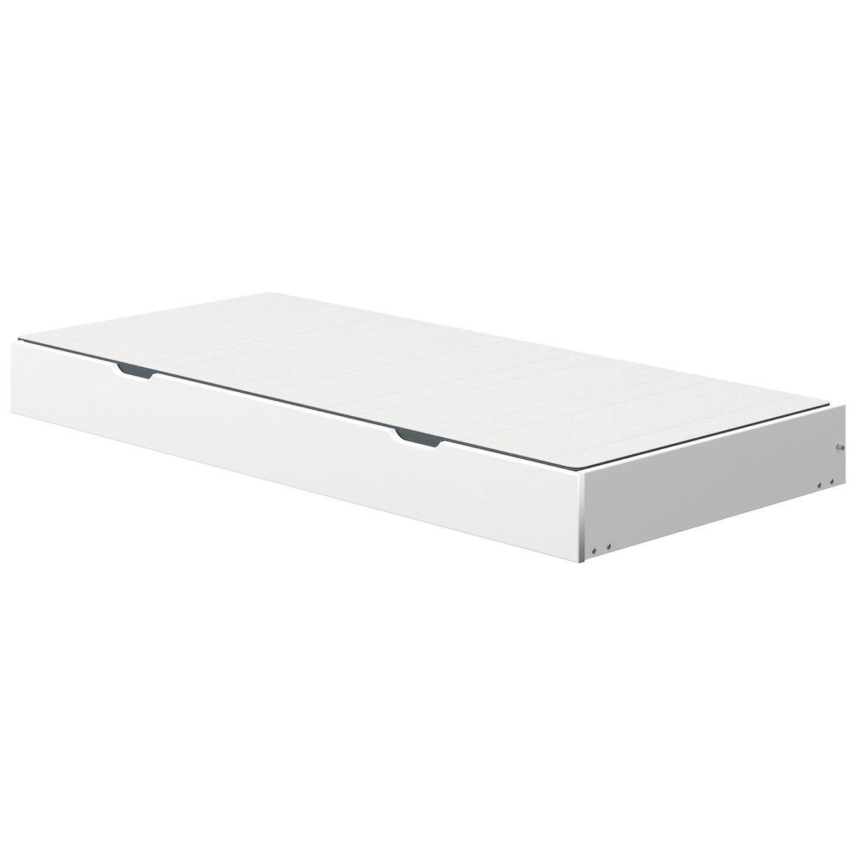 Lit gigogne roulettes-pieds 90x200cm WHITE Flexa blanc