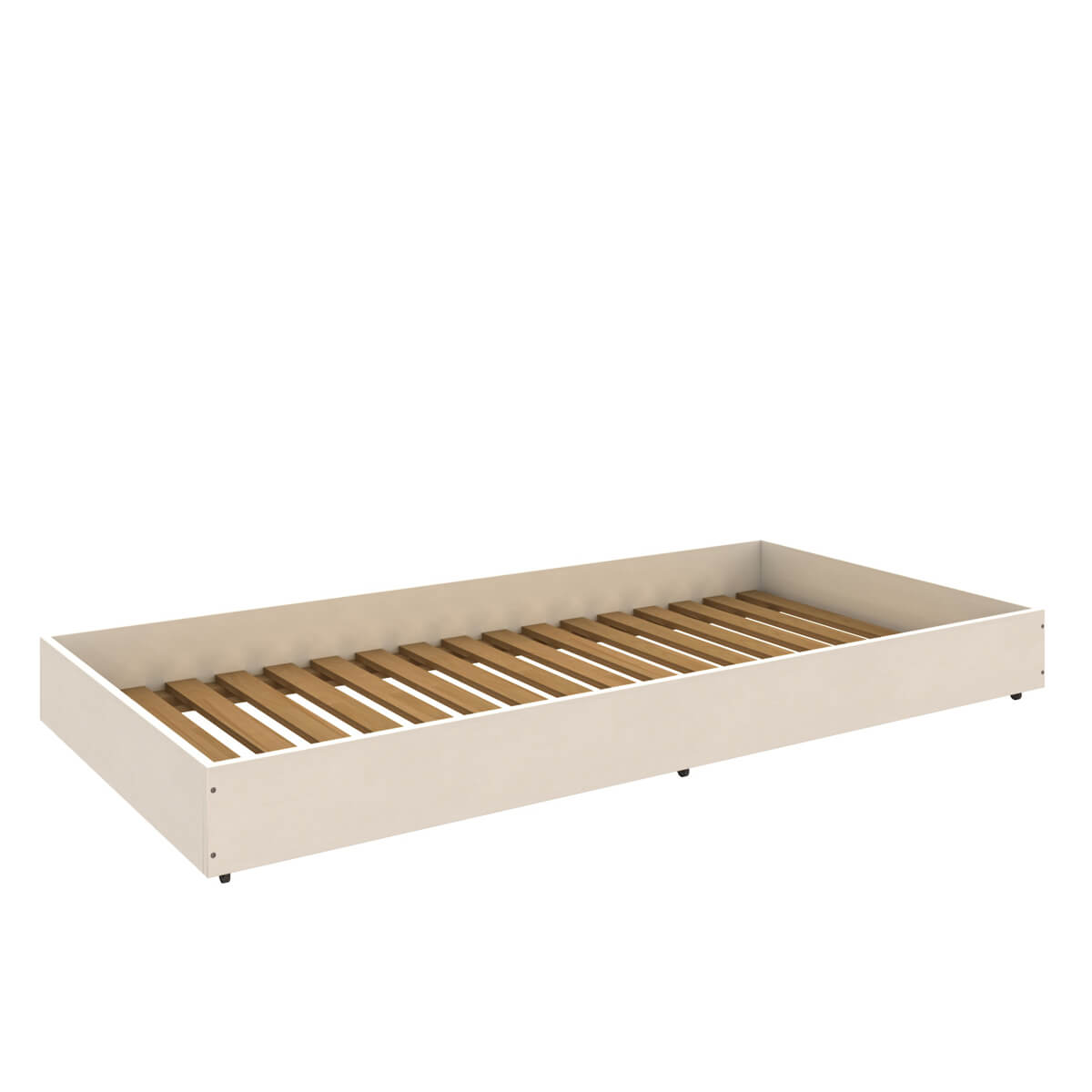 Lit gigogne sur roulettes 90x185cm DESTYLE de Breuyn blanchi