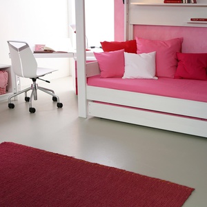 Lit gigogne sur roulettes 90x185cm DESTYLE de Breuyn blanchi