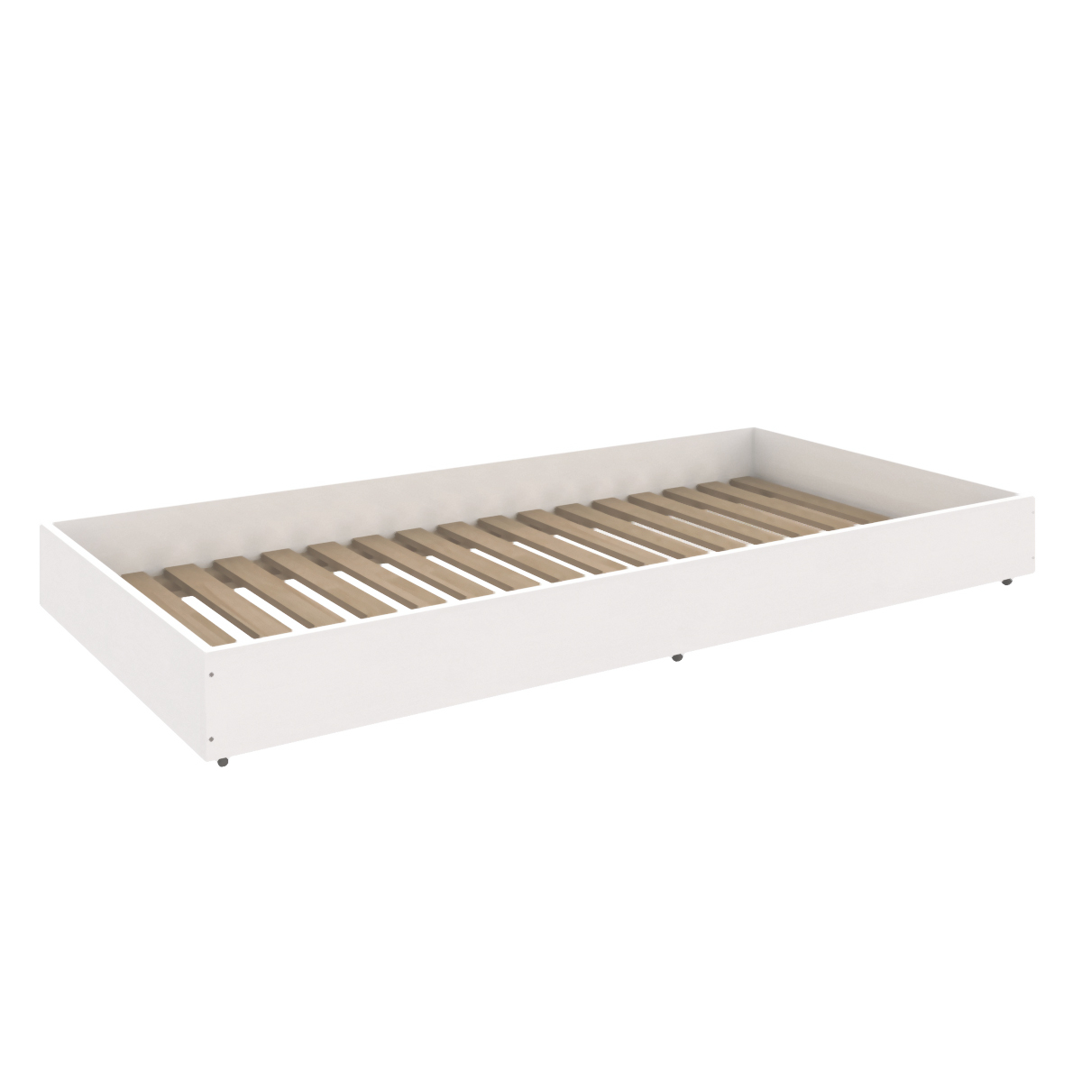 Lit gigogne sur roulettes 90x185cm DESTYLE de Breuyn laqué blanc