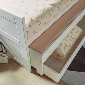 Lit gigogne-tiroir 90x200cm sommier DE LUXE Lifetime blanc