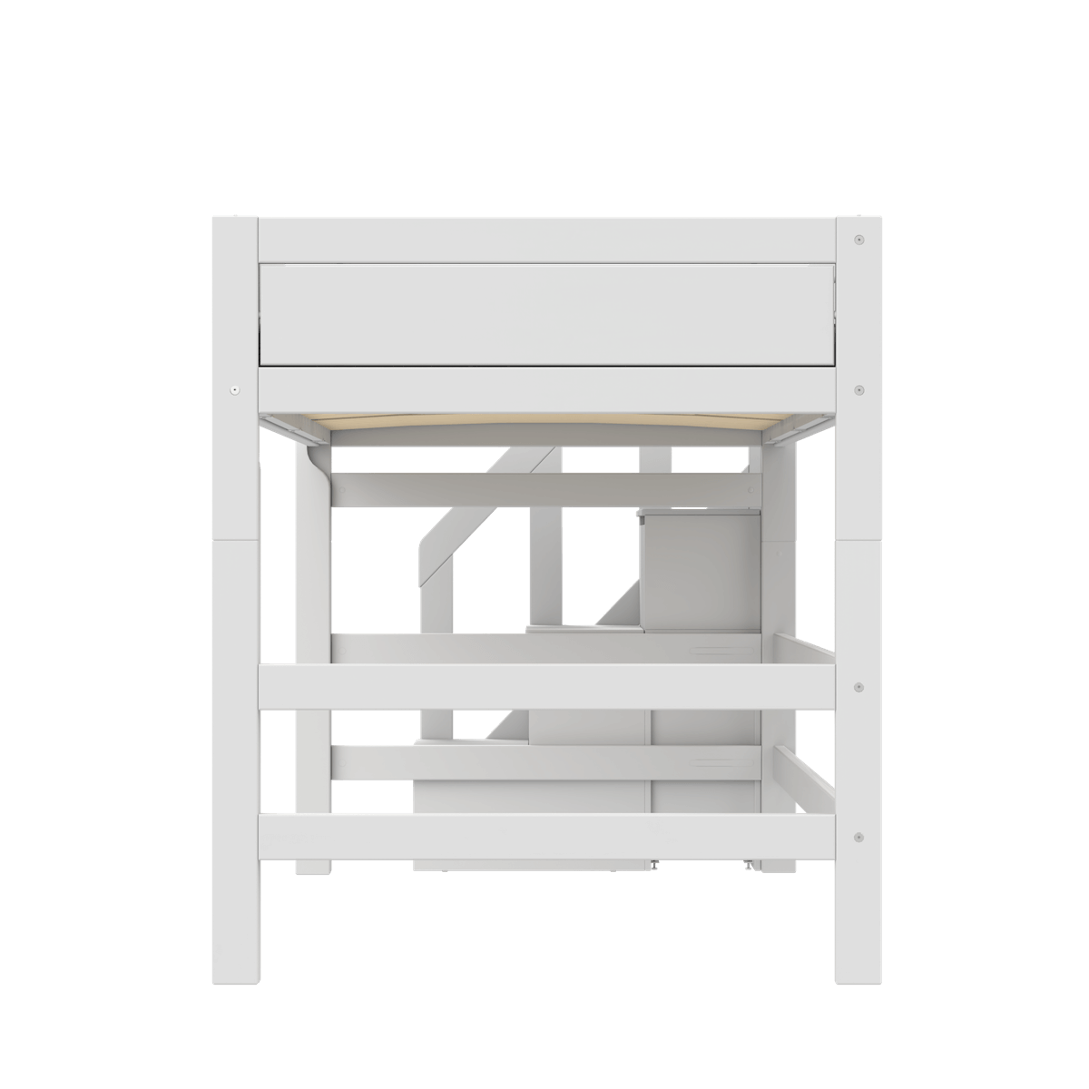 Lit haut 120x200x152cm escalier PREMIUM Lifetime white