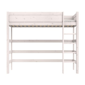 Lit haut échelle droite DE LUXE Lifetime blanchi