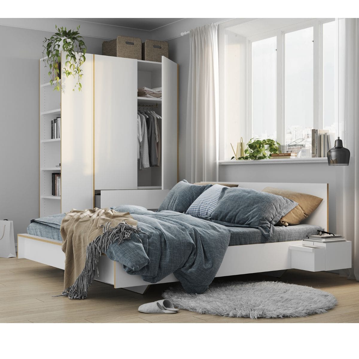 Lit individuel 140 CPL FLAI Müller Small Living blanc