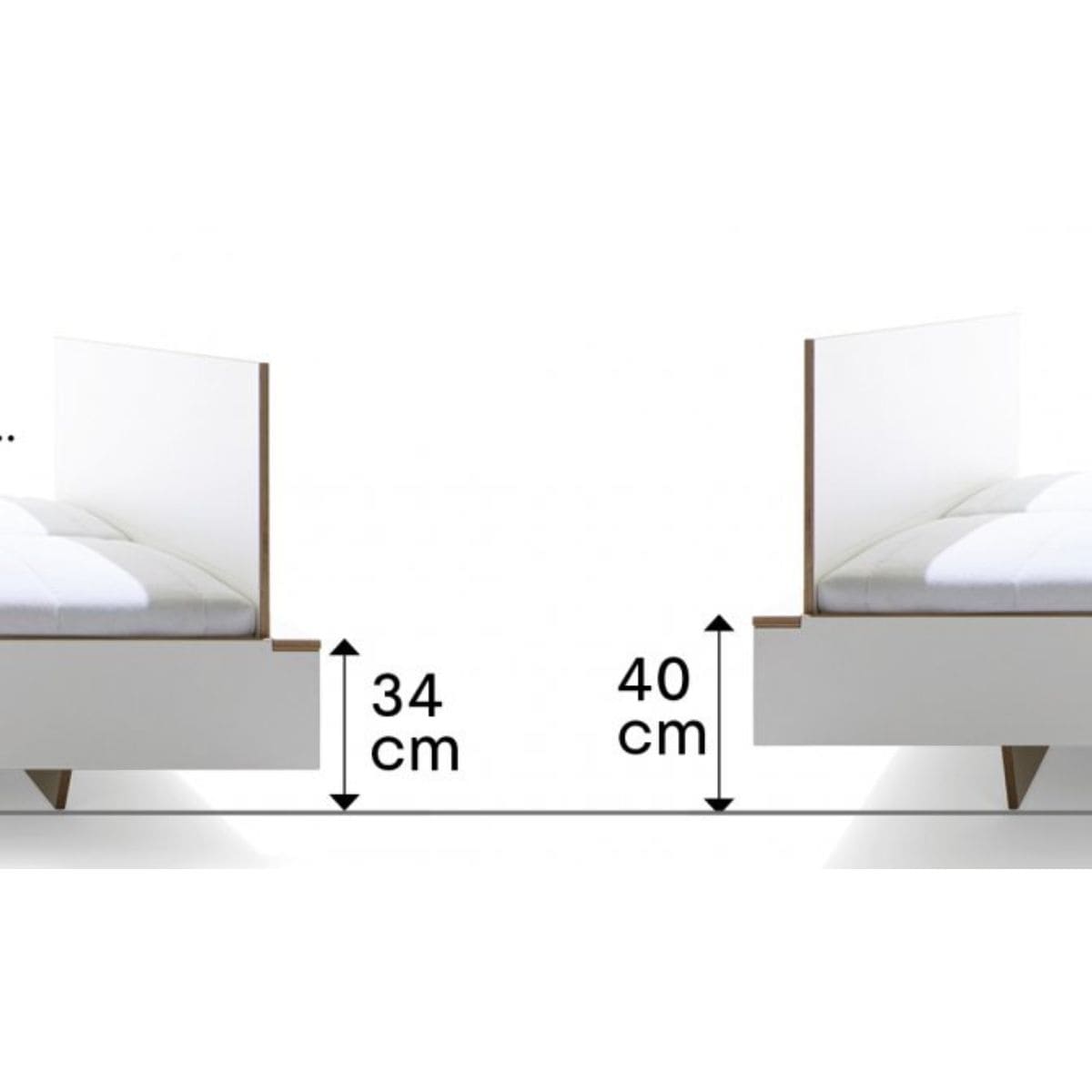 Lit individuel 140 CPL FLAI Müller Small Living blanc