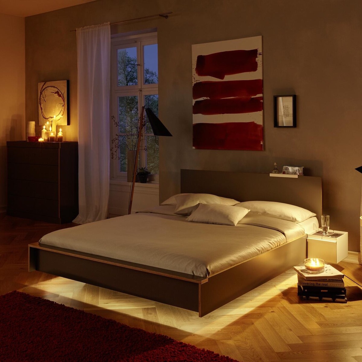 Lit individuel 140x200cm FLAI Müller Small Living anthracite