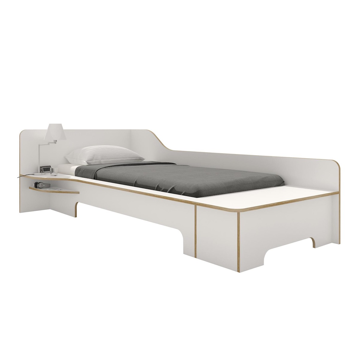 Lit individuel 90x200cm avec table de nuit PLANE Müller Small Living
