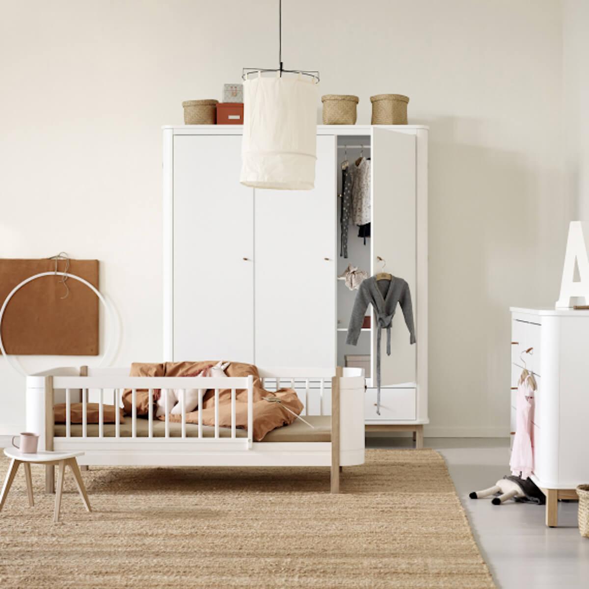 Lit junior 68x162cm WOOD MINI+ Oliver Furniture chêne-blanc