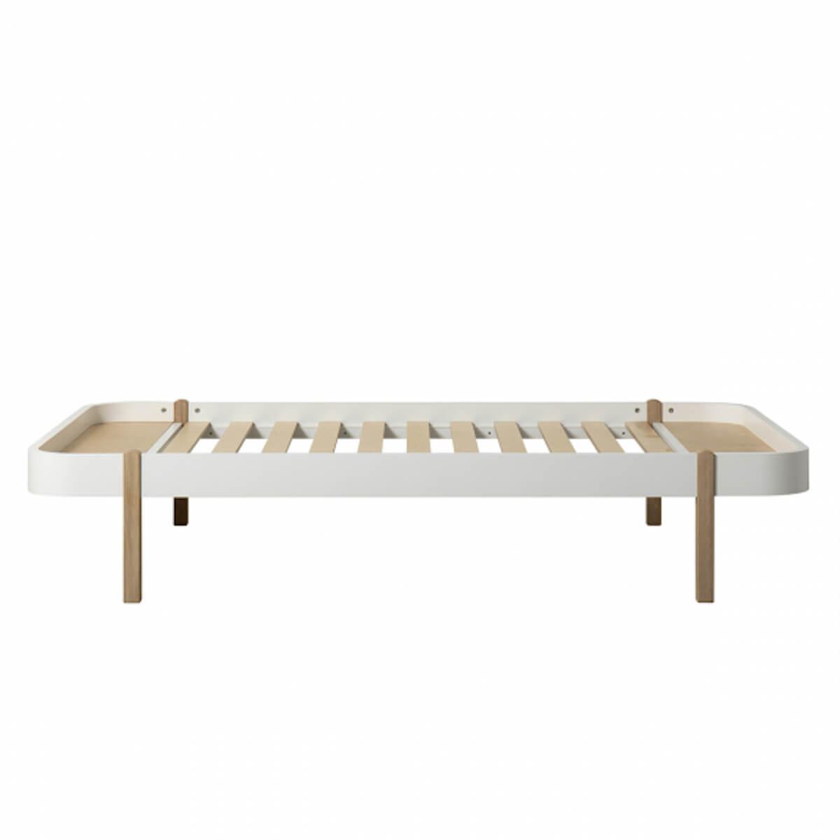 Lit Lounger 120cm WOOD Oliver Furniture blanc-chêne