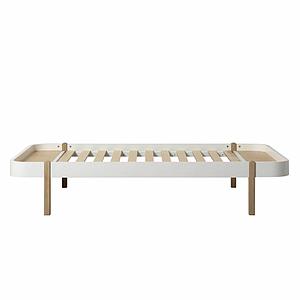 Lit Lounger 120cm WOOD Oliver Furniture blanc-chêne