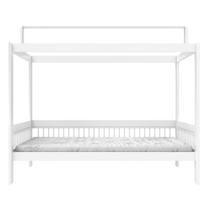 Lit maison avec structure de toit 90x200cm BREEZE Lifetime blanc