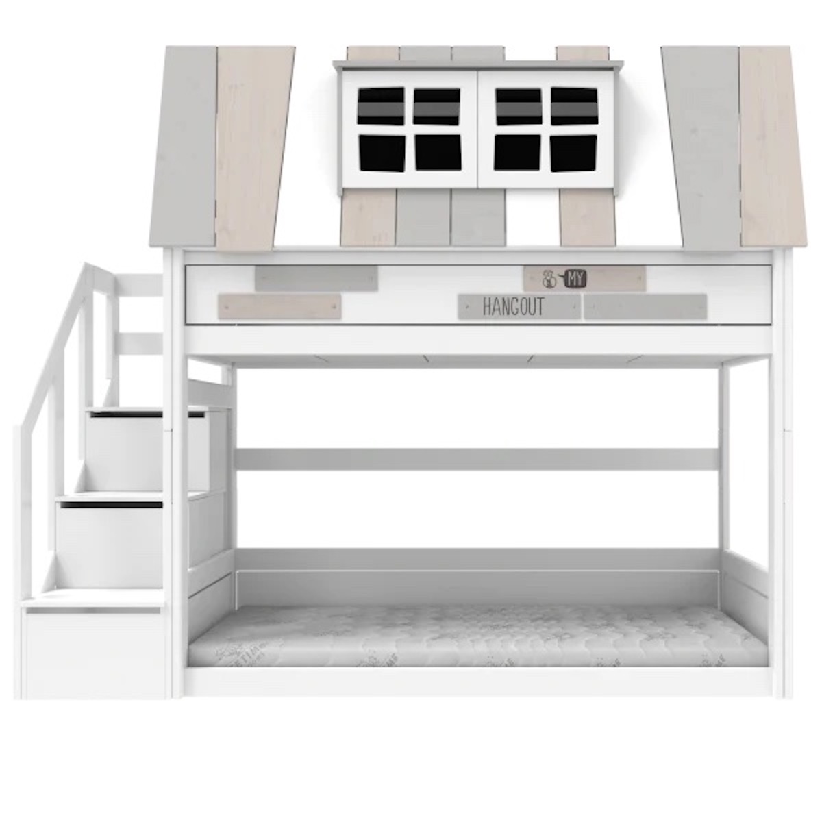 Lit maison bas 90x200cm MY HANGOUT Lifetime blanc