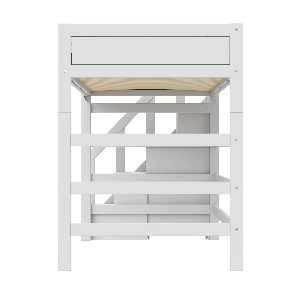 Lit mezzanine 120x200x177cm escalier PREMIUM Lifetime white