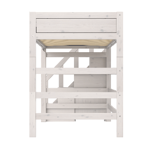 Lit mezzanine 120x200x177cm escalier PREMIUM Lifetime whitewash
