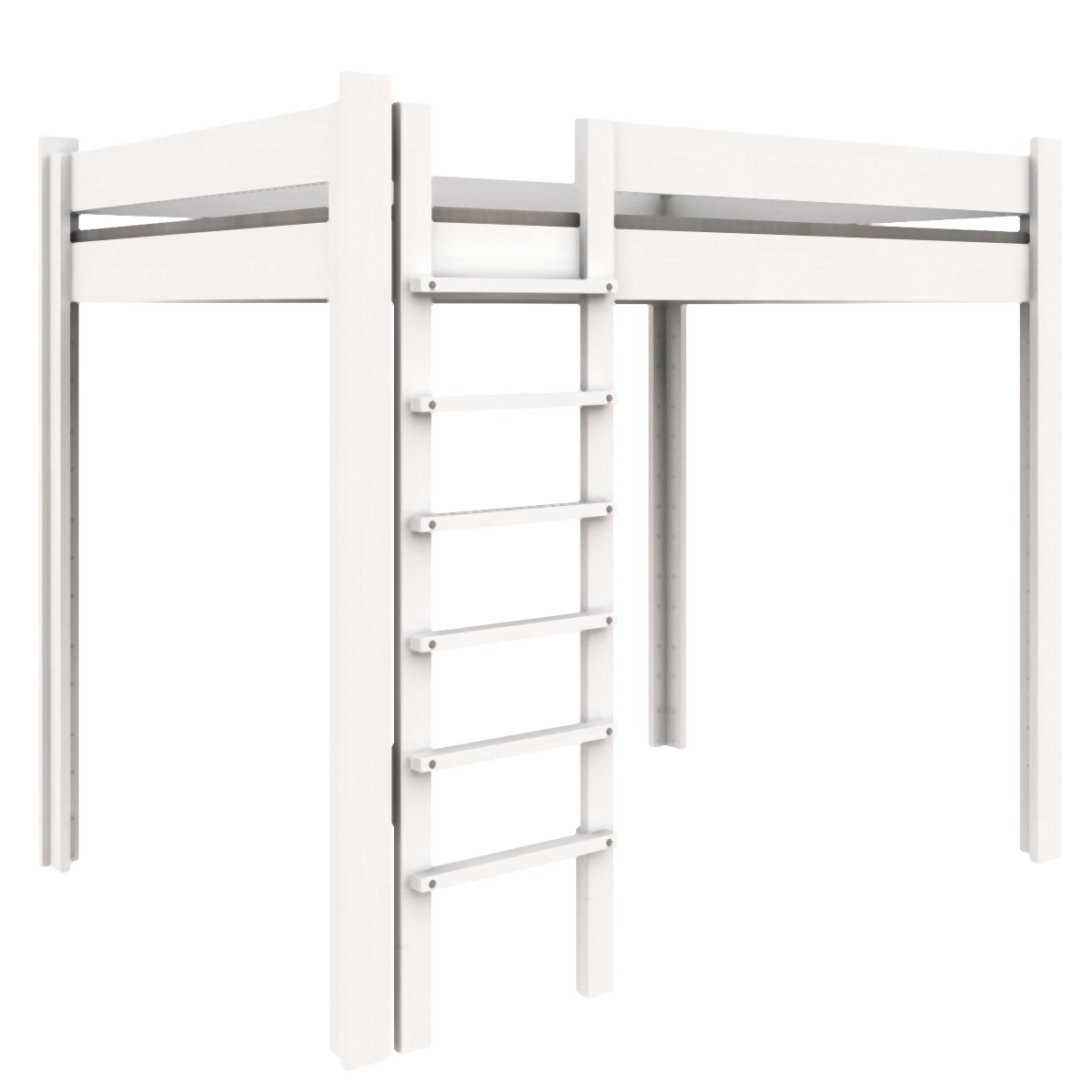Lit mezzanine 140x200cm DESTYLE de Breuyn laqué blanc