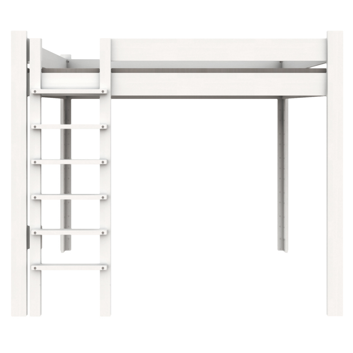 Lit mezzanine 140x200cm DESTYLE de Breuyn laqué blanc
