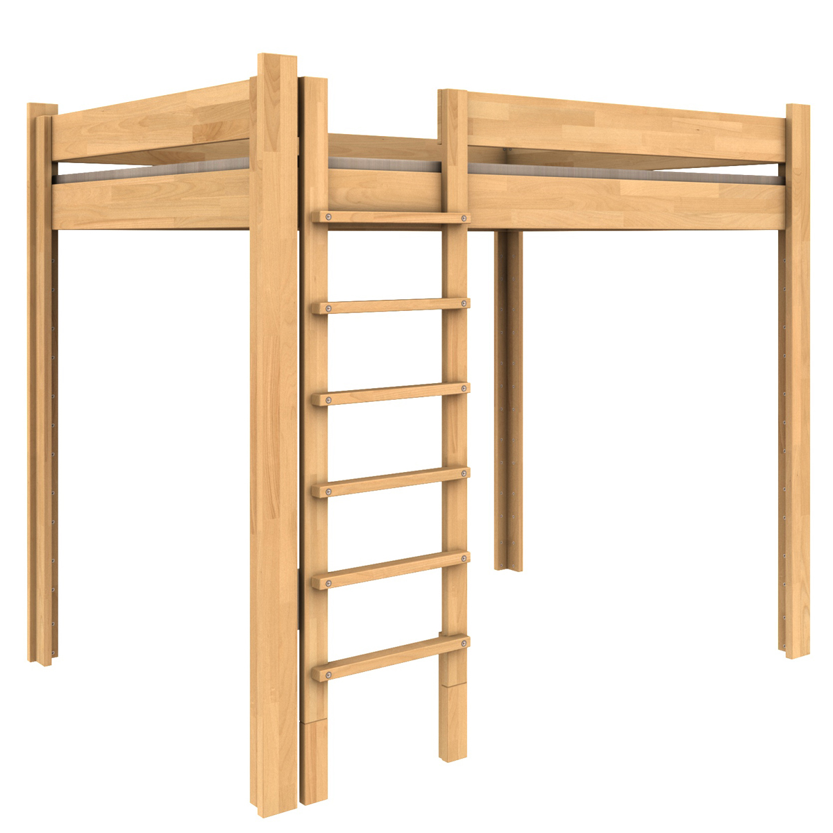 Lit mezzanine 140x200cm DESTYLE de Breuyn naturel